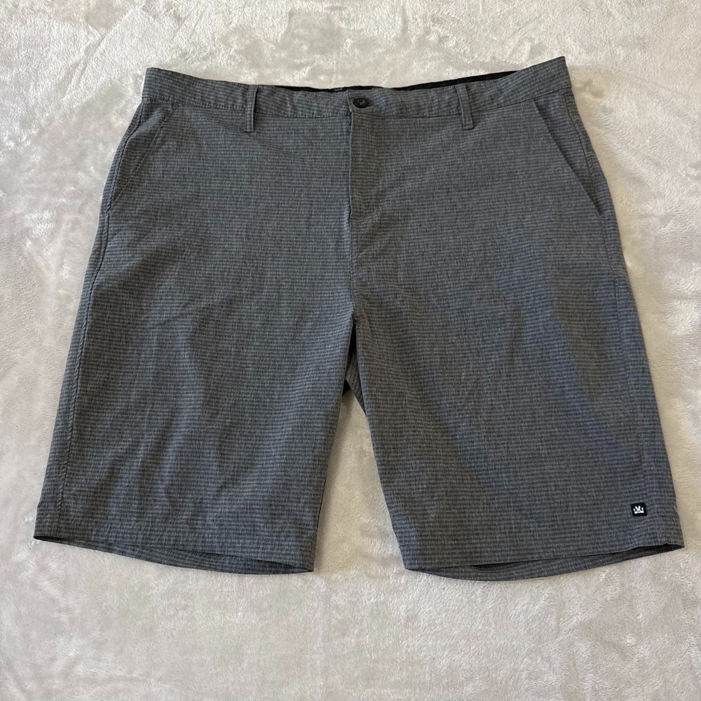 Men's Micros Gray‎ Flat Front Golf Casual Shorts Size 38